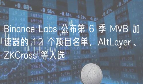 Binanc Labs 公布第 6 季 MVB 加速器的 12 个项目名单，AltLayr、ZKCross 等入选