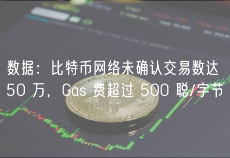 数据：比特币网络未确认交易数达 50 万，Gas 费超过 500 聪/字节