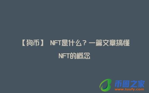 【狗币】 NFT是什么？一篇文章搞懂NFT的概念