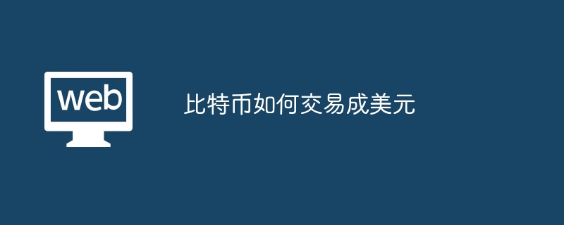 比特币如何交易成美元